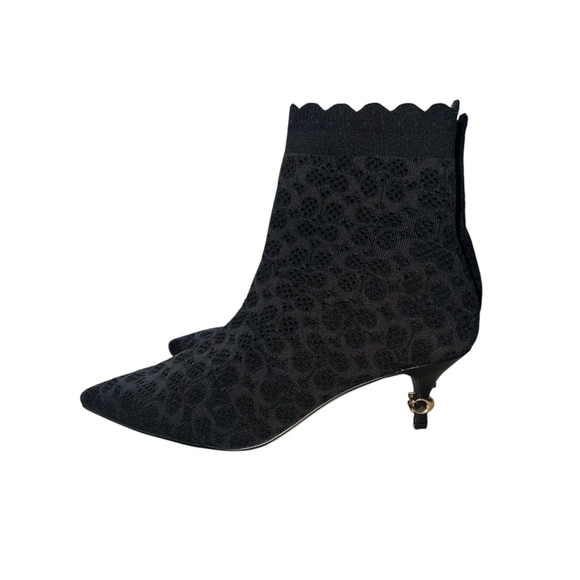 Coach Womens Jewel Knit Pointed Toe Booties Ankle Boots Shoes 8.5 - Picture 3 of 10